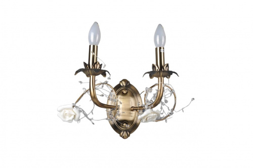 LVK MB 2179-2B AB+clear бра W30B25H27 2хЕ14х40W