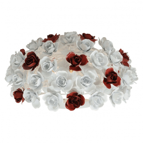 LVK MT 5339 Red+White лампа настол D40H33 1хЕ27х60W