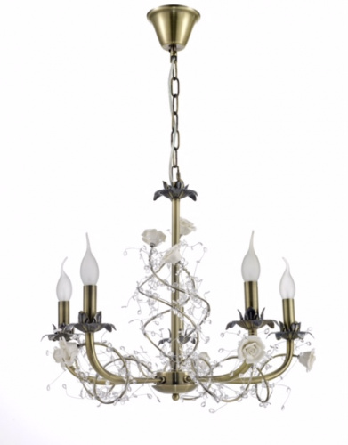 LVK MD 2179-5B AB+clear люстра D62H46 5хЕ14х40W LVK MD 2179-5B AB+clear люстра D62H46 5хЕ14х40W