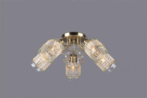 LVK MD 3129-5A FG люстра D55H21 5хЕ14х60W